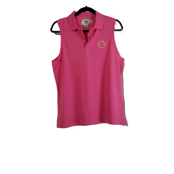 NWT US Open Pink Sleeveless Polo - Picture 1 of 8